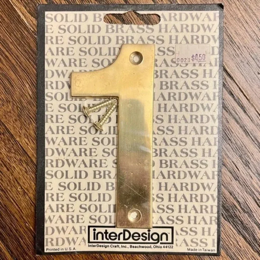 Williams Sonoma Solid Brass House Address Number, #1